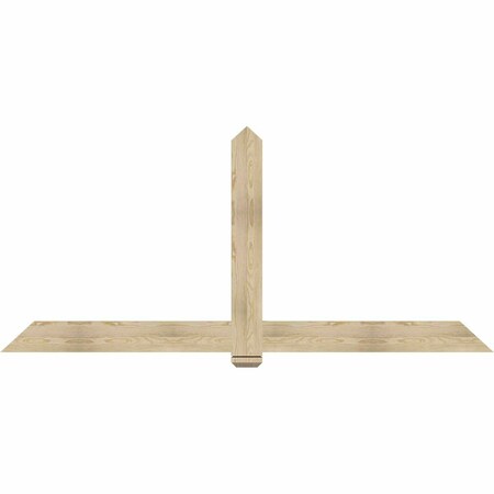 Ekena Millwork Eugene Rough Sawn Timber Gable Bracket, Douglas Fir, 96"W x 44"H x 2"D x 6"F, 11/12 Pitch GBW096X44X0206EUG00RDF